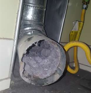 Minneapolis Commercial Dryer Vent Cleaning Before